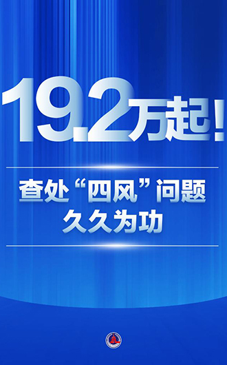 19.2萬起！查處“四風”問題久久為功