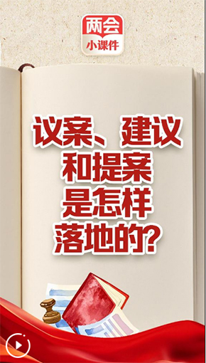 兩會小課件丨議案、建議和提案是怎樣落地的？